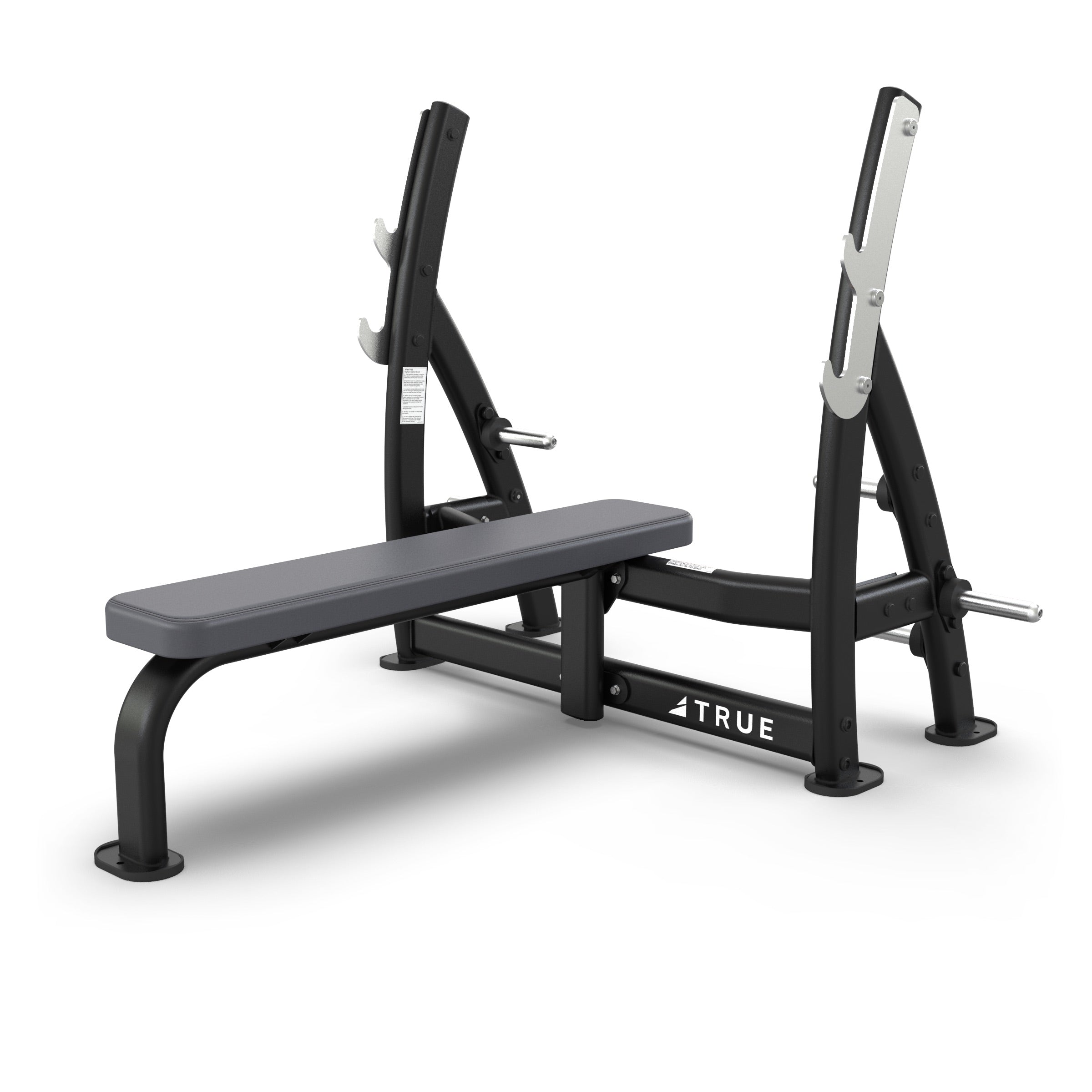 True Supine Press Bench with Plate Holders (XFW 7100) - Heavy Duty Home Gym Equipment for Strength Training & Weightlifting Workouts