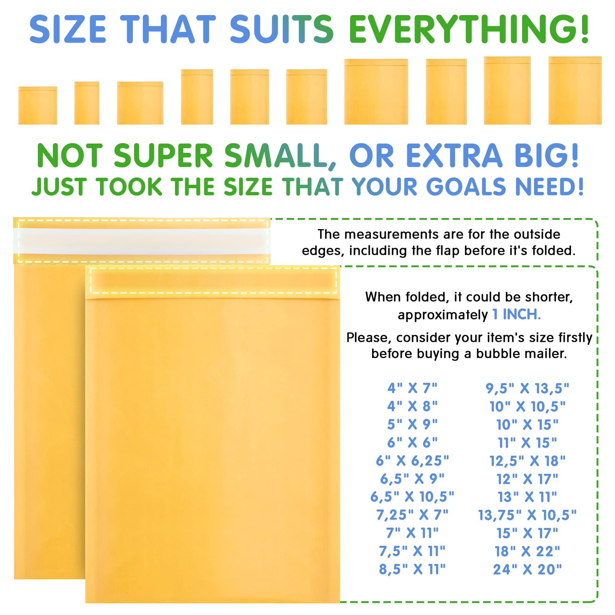 200 Pack 10.5x15 Inch Yellow Kraft Bubble Mailer Envelopes - Self Seal, Waterproof & Tear-Resistant Padded Mailing Envelopes | Perfect for Ecommerce Shipping, Small Business Packaging, Amazon FBA & USPS Mailers