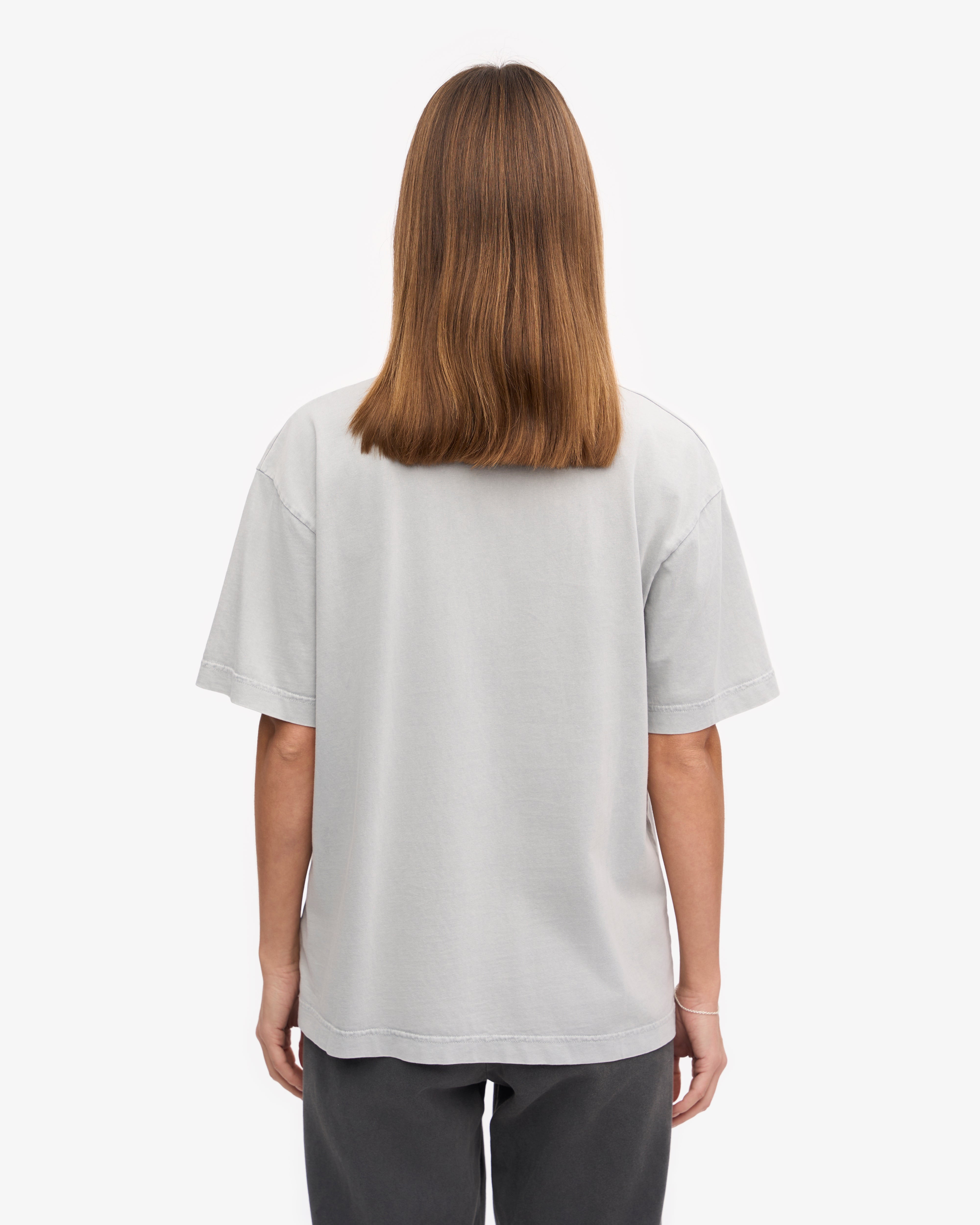 Organic Oversized T-Shirt for Women & Men - Soft Faded Grey Cotton Tee - Loose Fit Casual Shirt for Everyday Wear, Street Style & Loungewear