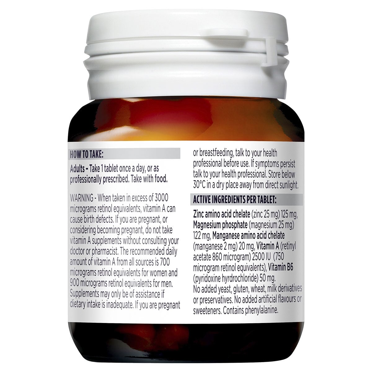 Blackmores Bio Zinc Supplement - Immune Support & Skin Health with Zinc, Vitamin C & E - Daily Wellness for Adults & Kids - Ideal for Cold Season & Healthy Skin Care