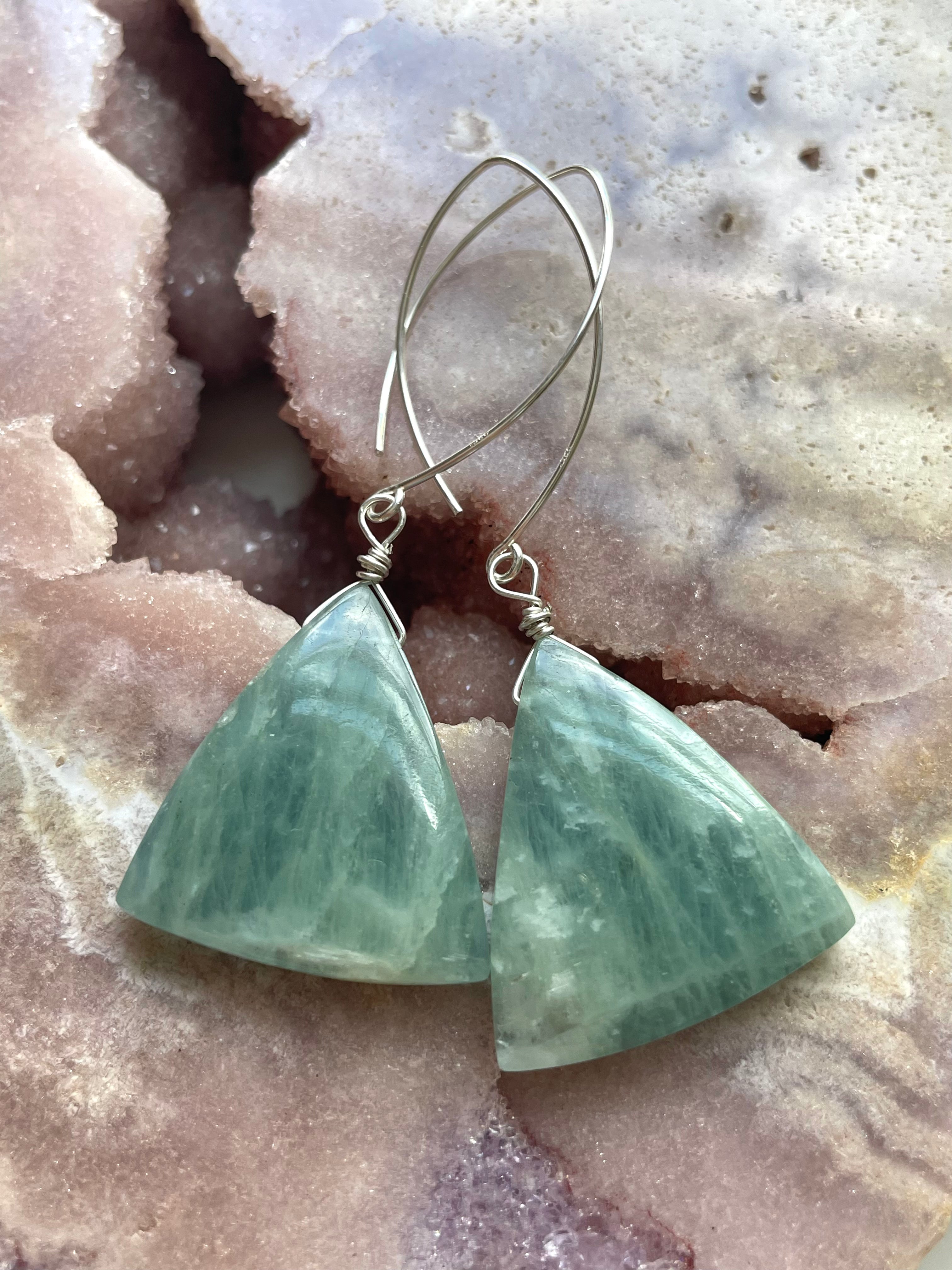 Aquamarine Statement Earrings for Women - 925 Sterling Silver Dangle Earrings - Elegant Jewelry Gift for Birthday, Anniversary & Special Occasions