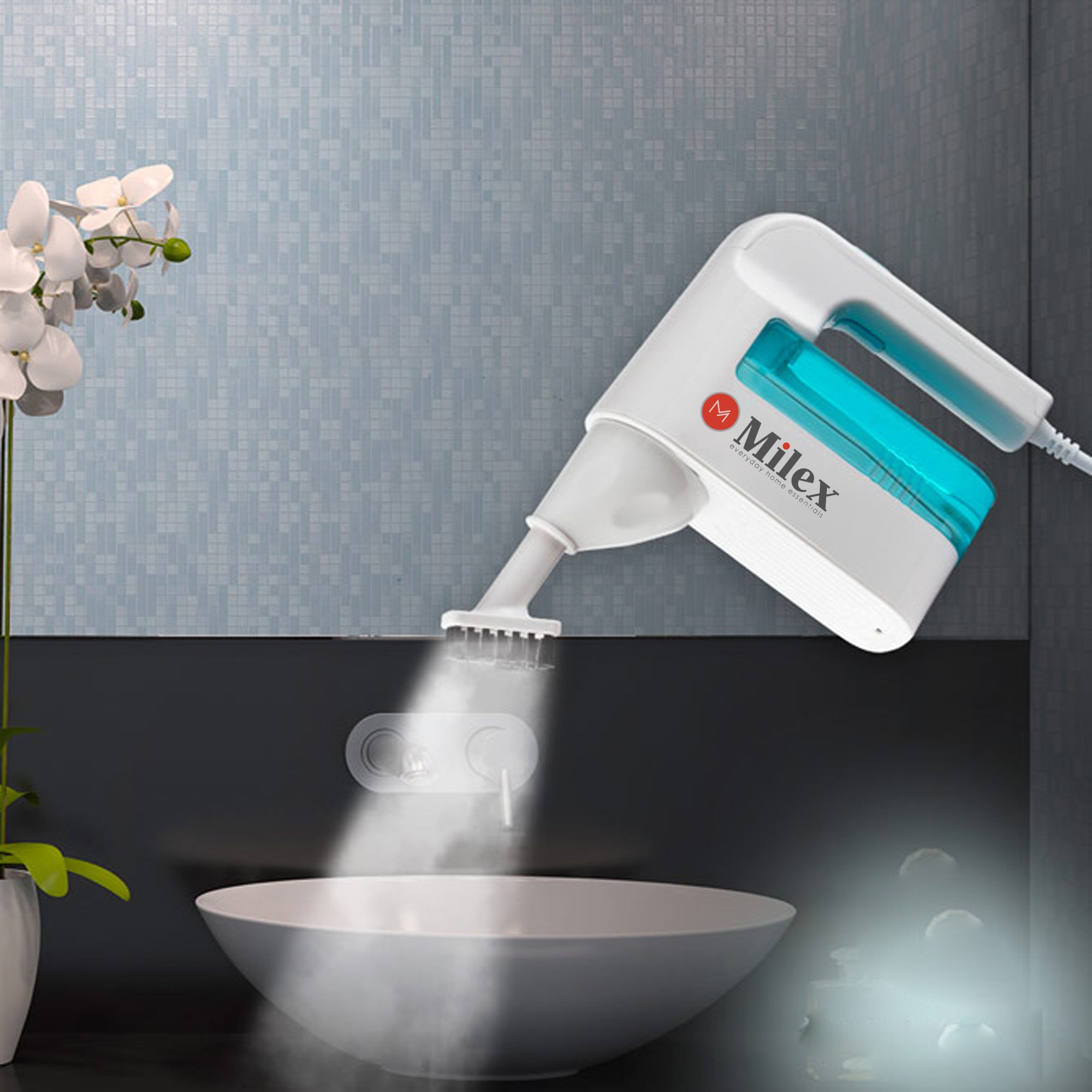 Milex Go Steamer - Portable Handheld Garment Steamer for Clothes, Wrinkles & Fabrics | Quick & Easy Wrinkle Remover for Travel, Home & Office Use
