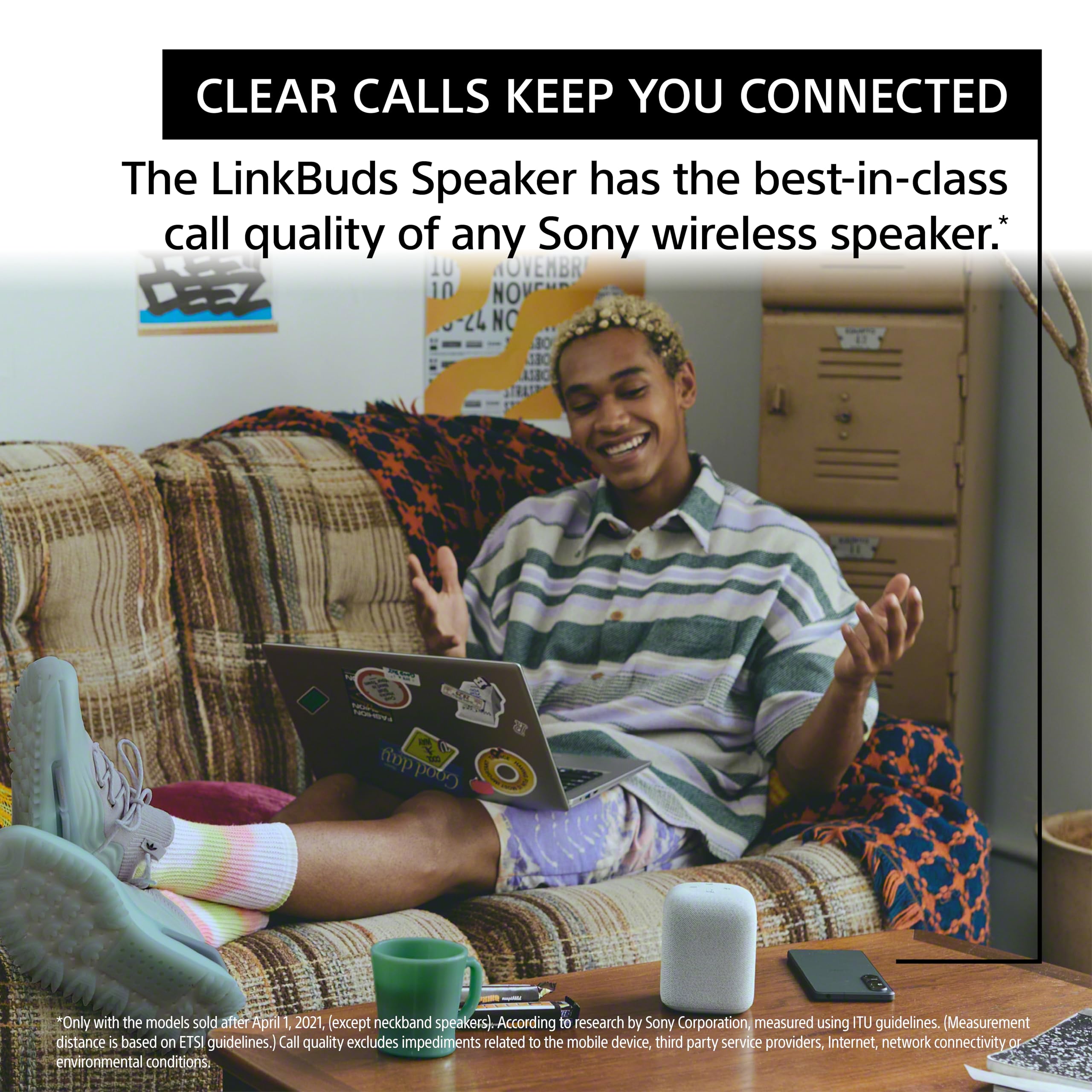 Sony LinkBuds Wireless Bluetooth Speaker - Portable, Waterproof, 16H Playtime - Perfect for Outdoor, Travel, Home & Party Use (Black)