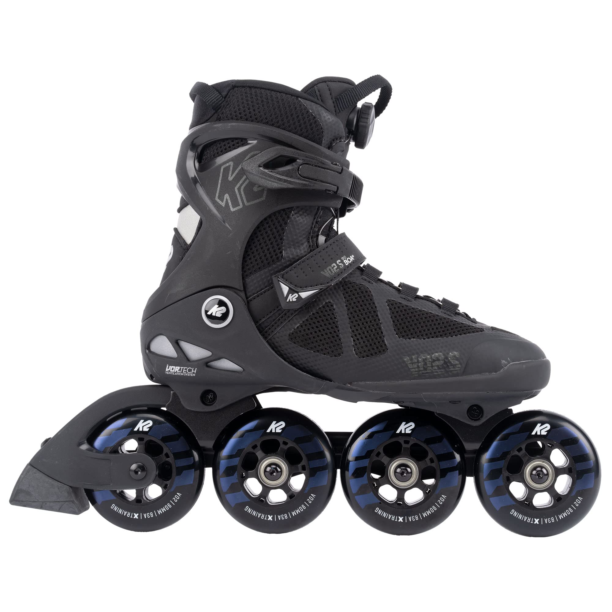 K2 VO2 S 90 Boa Unisex Inline Skates - Adjustable Comfort for Fitness & Urban Skating - Perfect for Outdoor Exercise, Commuting & Rollerblading Adventures