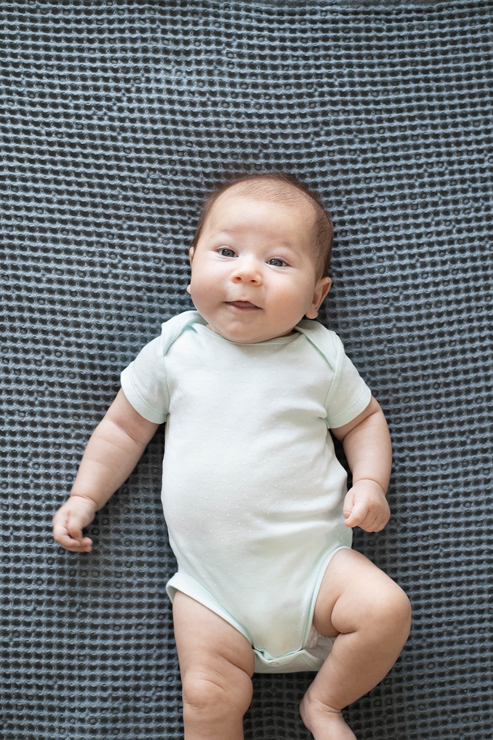 Soft Cotton Gray Baby Waffle Blanket - 100% Organic Breathable Waffle Knit Baby Blanket 36