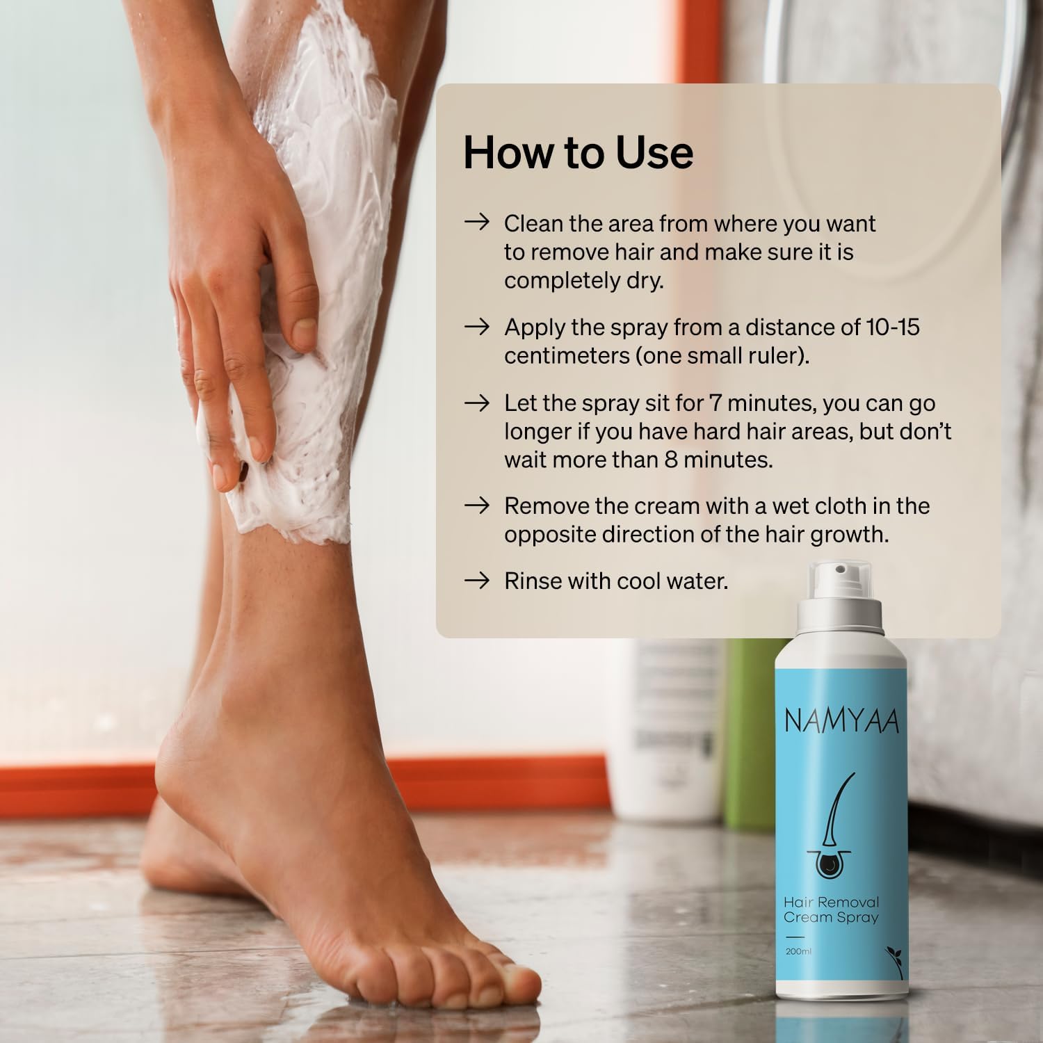 **Painless Hair Removal Spray for Women & Men - Smooth Skin on Legs, Underarms & Bikini Line | Quick & Easy Hair Removal Cream Spray for Home Use**