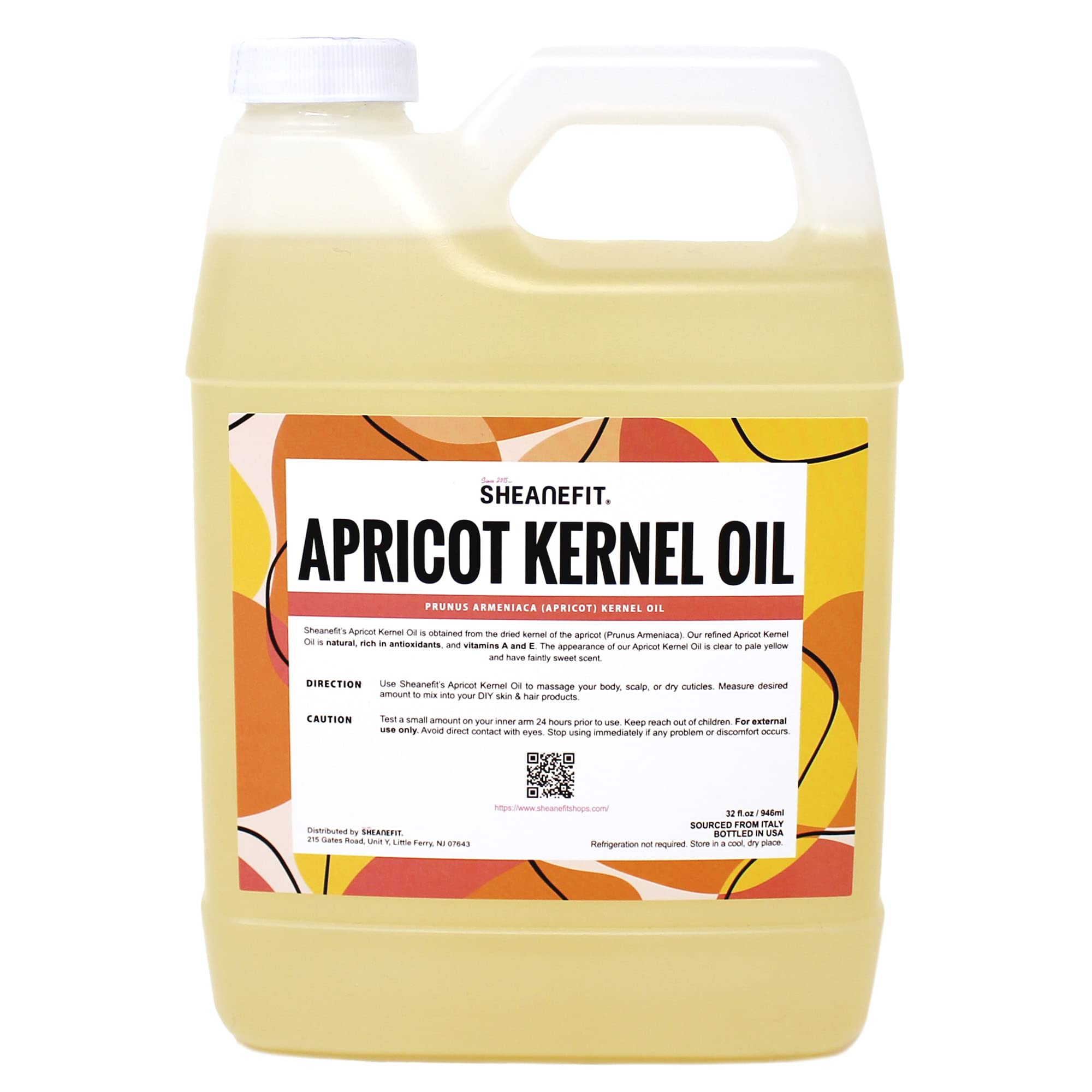 Organic Cold Pressed Apricot Kernel Oil 32oz & Unrefined Ivory African Shea Butter 8oz - Natural Skincare for Face, Hair & Body Moisturizer - DIY Lotion & Soap Making Supplies