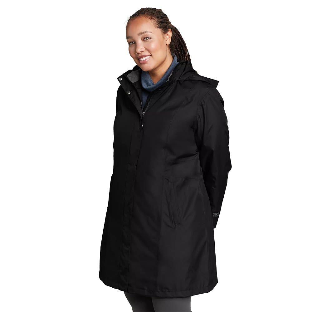 Eddie Bauer Women's Waterproof Trench Coat - Lightweight Raincoat for Travel, Commuting & Outdoor Activities | Windproof & Breathable Jacket for All Seasons