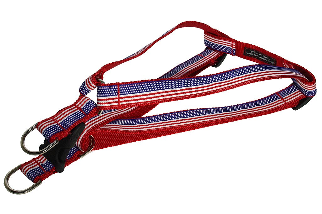 Medium American Flag Dog Harness - 3/4