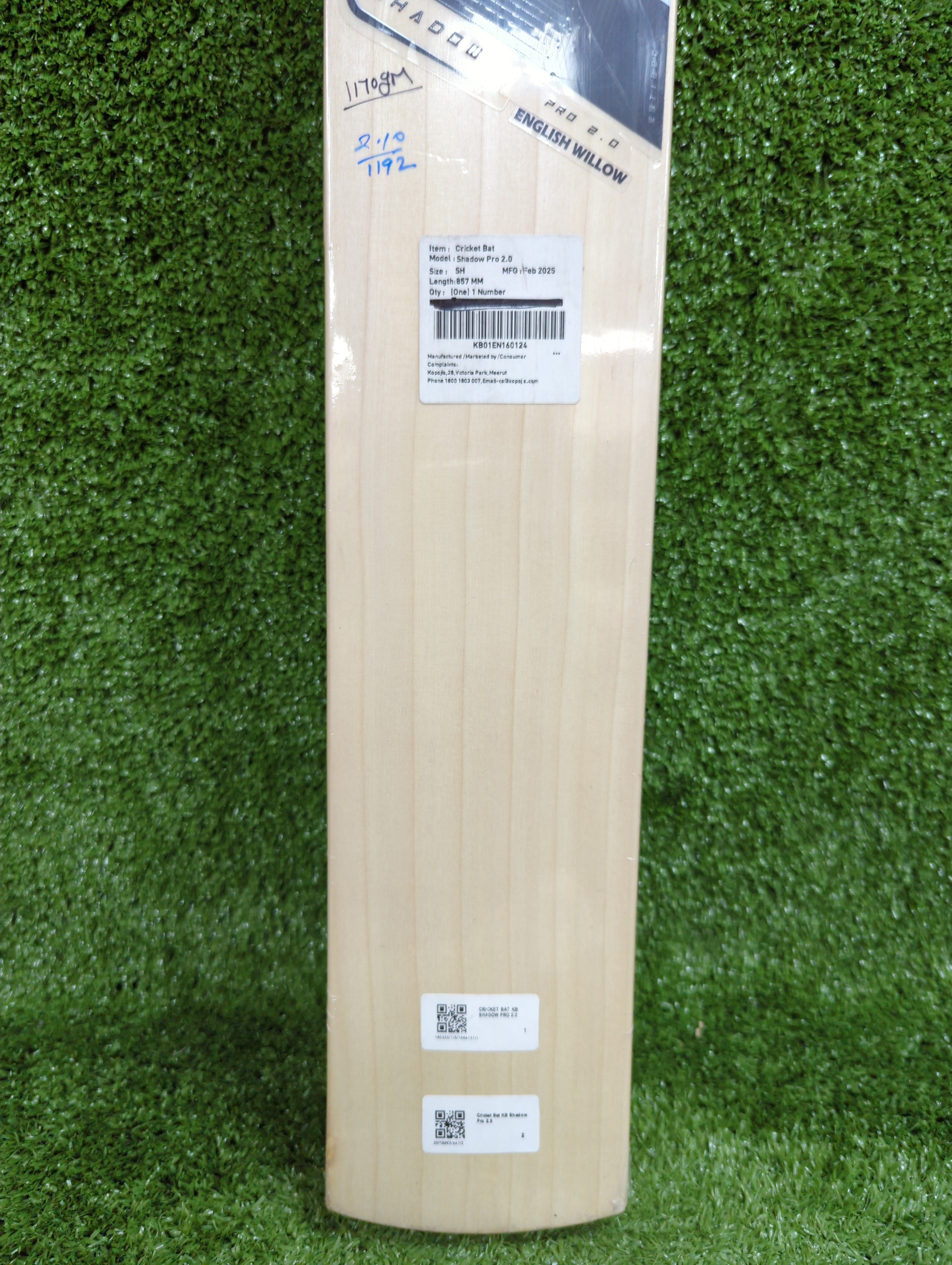 Kookaburra Shadow Pro 2.0 English Willow Cricket Bat - Premium Cricket Equipment for Professional Players | Perfect for Matches, Training & Competitive Play