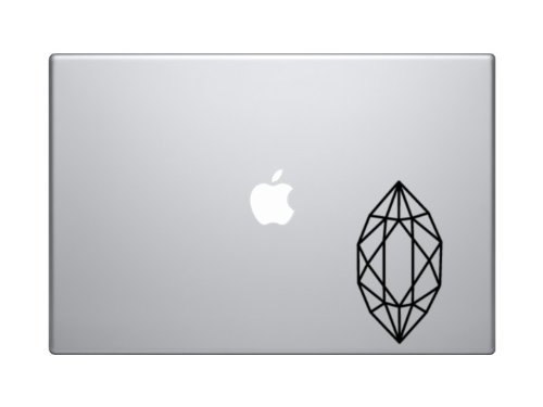Pun Diamond Design #8 - 5 Inch Black Vinyl Decal Sticker for Cars, Laptops, Trucks & Glass | Mineral Fractal Jewelry Decoration | Perfect for Windows, Mirrors, DIY Crafts & Gifts