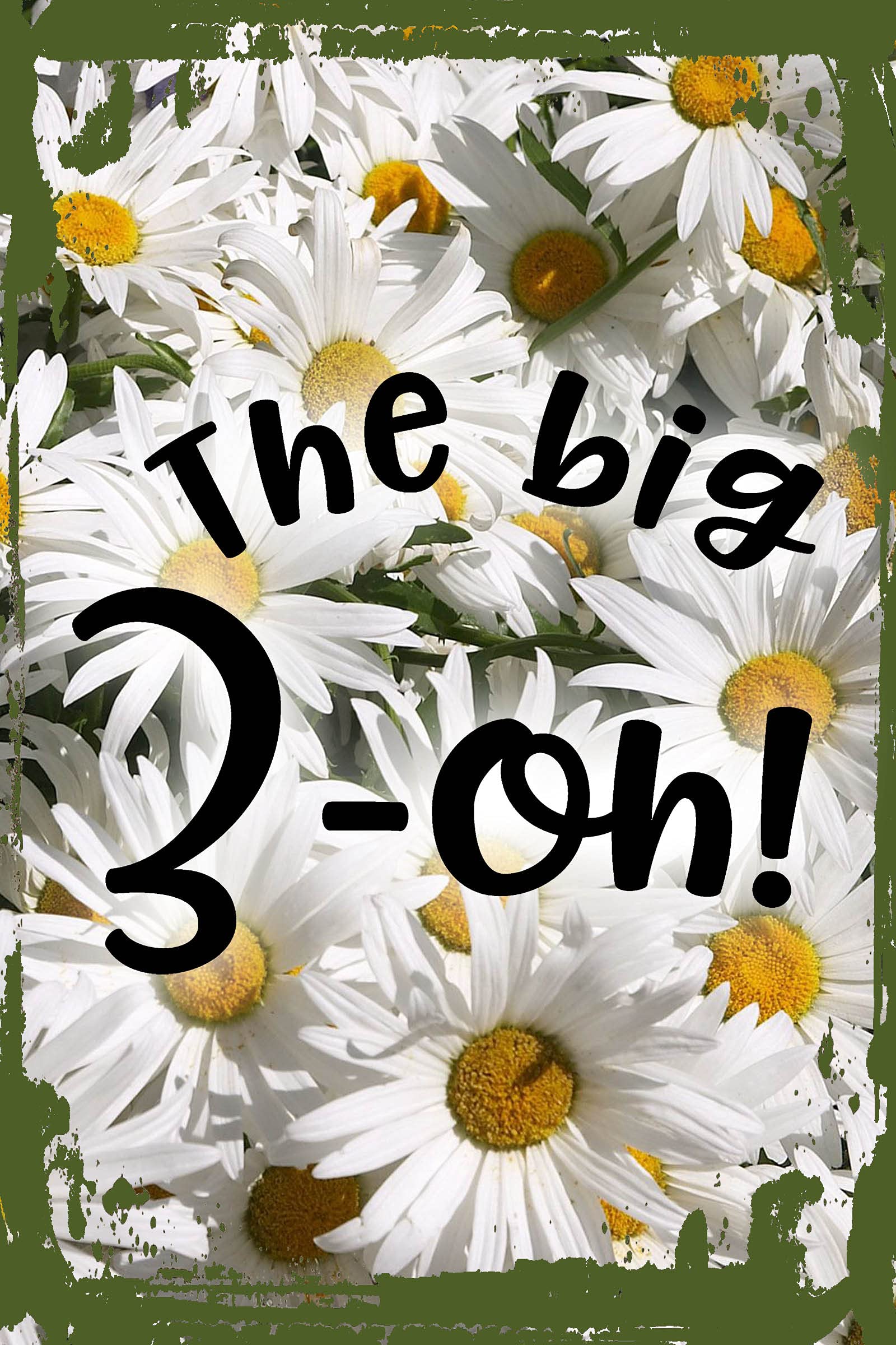 Funny 30th Birthday Wall Decor - Daisy Flower The Big 3-Oh! Hanging Sign (8x12 Inches) - Humorous Gift for Women & Men | Perfect for Birthday Parties, Home Decor & Office Celebrations