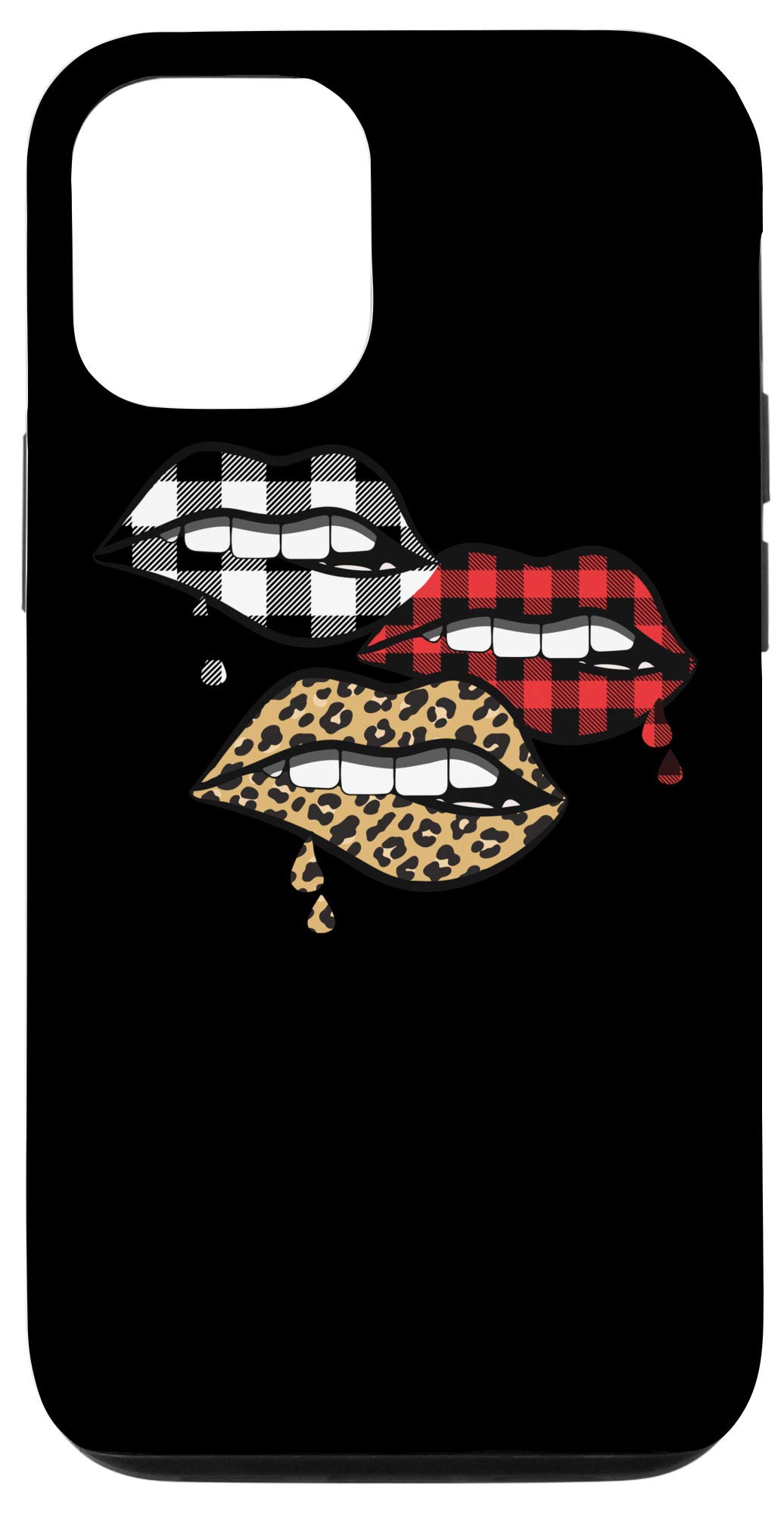 iPhone 12/12 Pro Case - Buffalo Plaid & Red Leopard Print Design - Perfect Gift for Women - Stylish Protection for Everyday Use & Special Occasions
