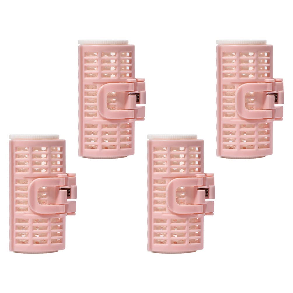 EXCLUZO 4-Pack Self-Grip Hair Rollers for Salon & DIY Hairstyles - No Heat No Clips Hair Curlers for Women - Perfect for Home Use, Parties & Special Occasions