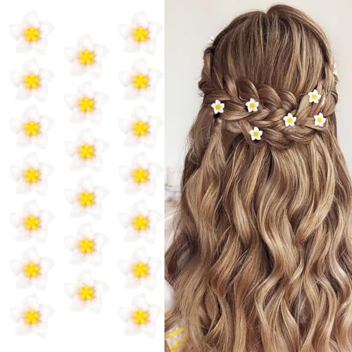 20Pcs Small Flower Hair Clips for Women & Girls - Cute Yellow Hair Claw Clips, Floral Barrettes for Wedding, Bridal & Everyday Hairstyles - Perfect for Parties, School & Special Occasions