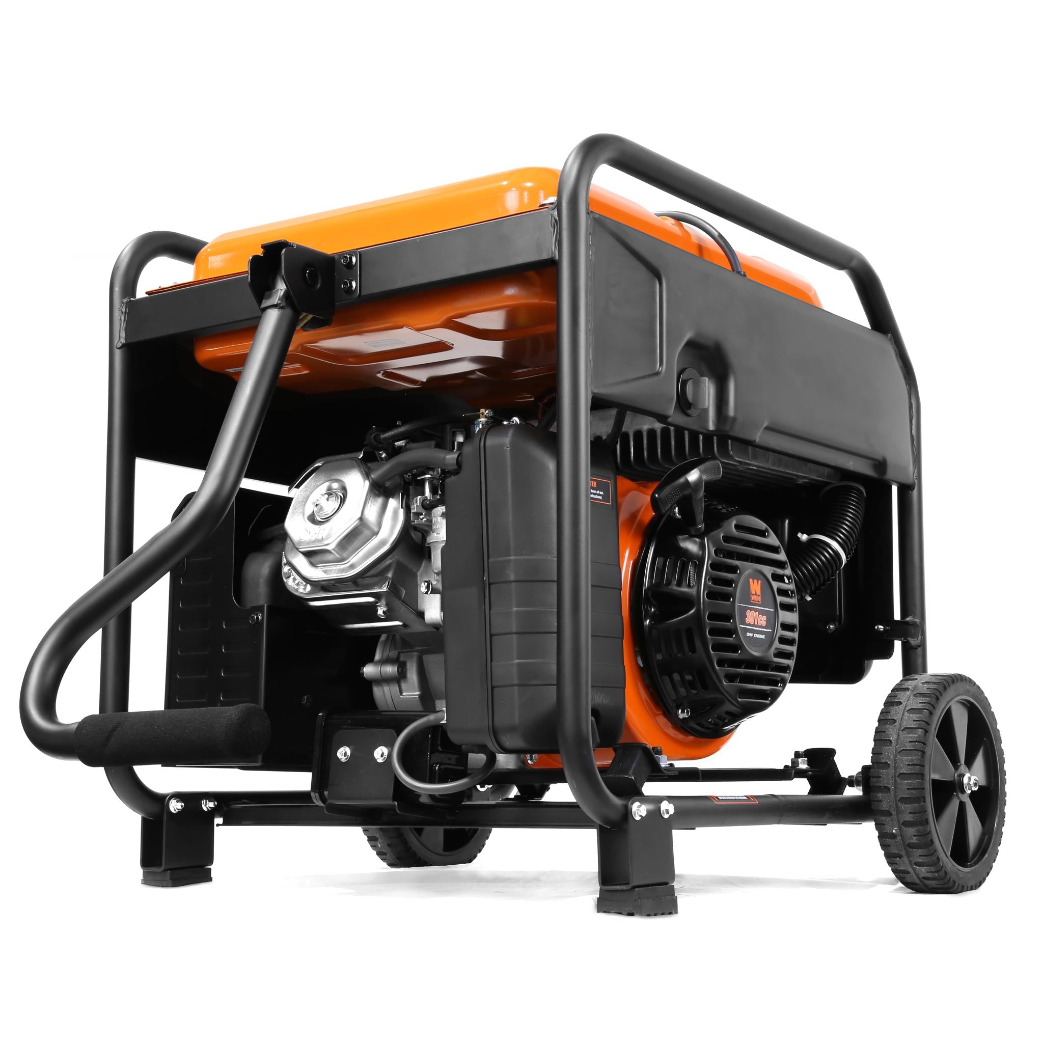 WEN GN625iX 6250-Watt Dual Fuel Inverter Generator with CO Shutdown Sensor & Wheel Kit - 120V/240V RV Ready, Transfer Switch Compatible - Perfect for Camping, Home Backup Power & Outdoor Events