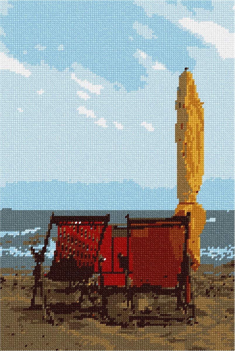 Pepita Needlepoint Kit - At The Beach 9x14 Inch DIY Embroidery Craft for Beginners | Perfect for Home Decor, Gifts & Relaxation