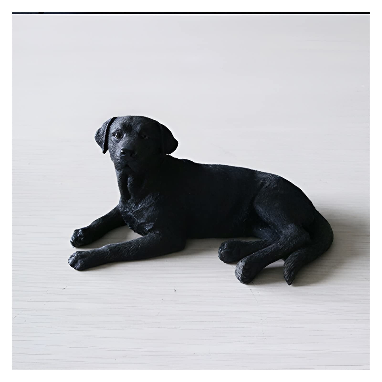 Realistic Labrador Retriever Resin Statue - Lifelike Animal Decor for Home & Office, Desktop Ornament, Unique Gift for Pet Lovers, Jungle-Themed Decor (Color: C) | Perfect for Living Room Shelf, Office Desk, Nursery Decor & Animal-Themed Party Gifts