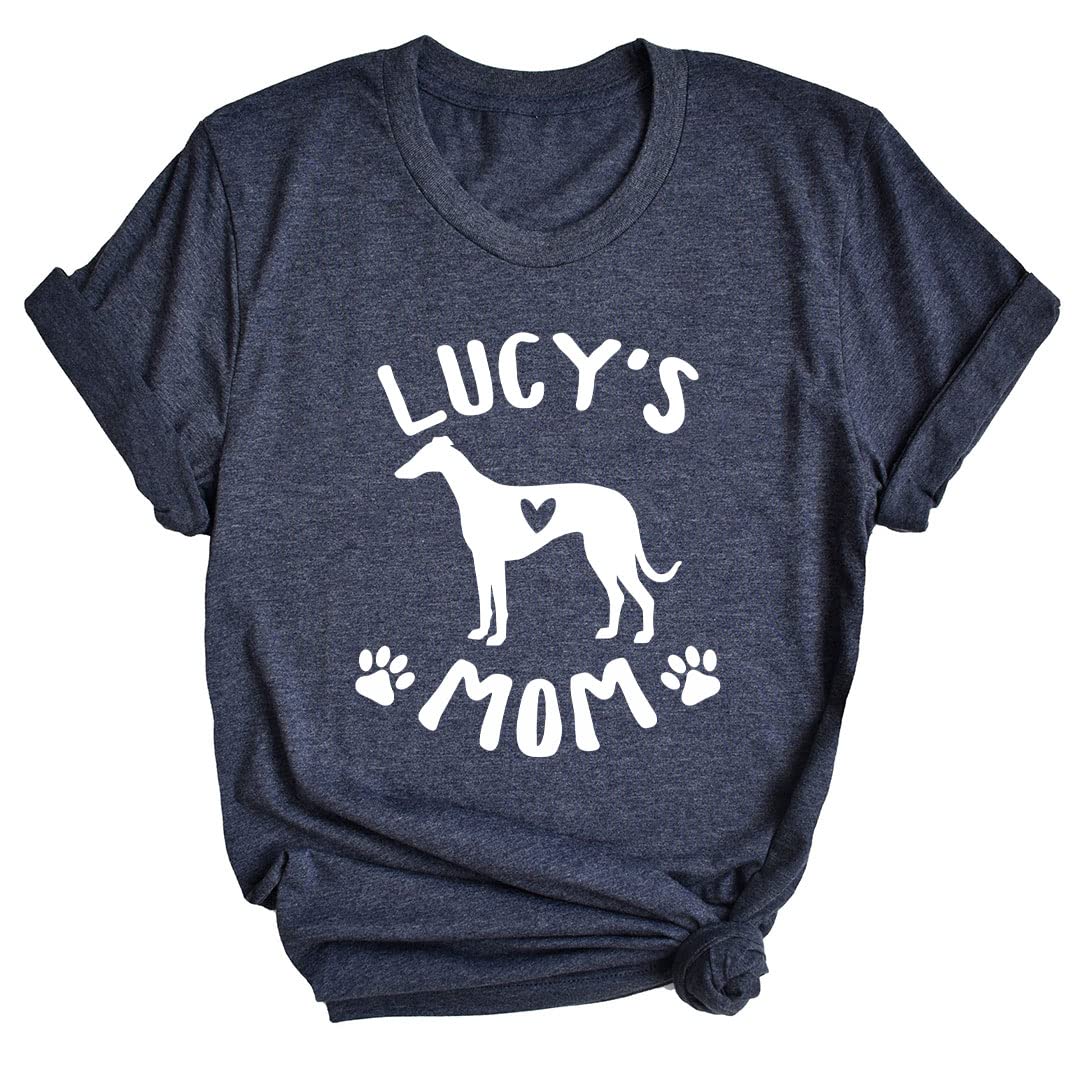 Custom Whippet Mom T-Shirt - Personalized Dog Lover Gift with Name - Perfect for Mother's Day, Birthday & Dog Show Events