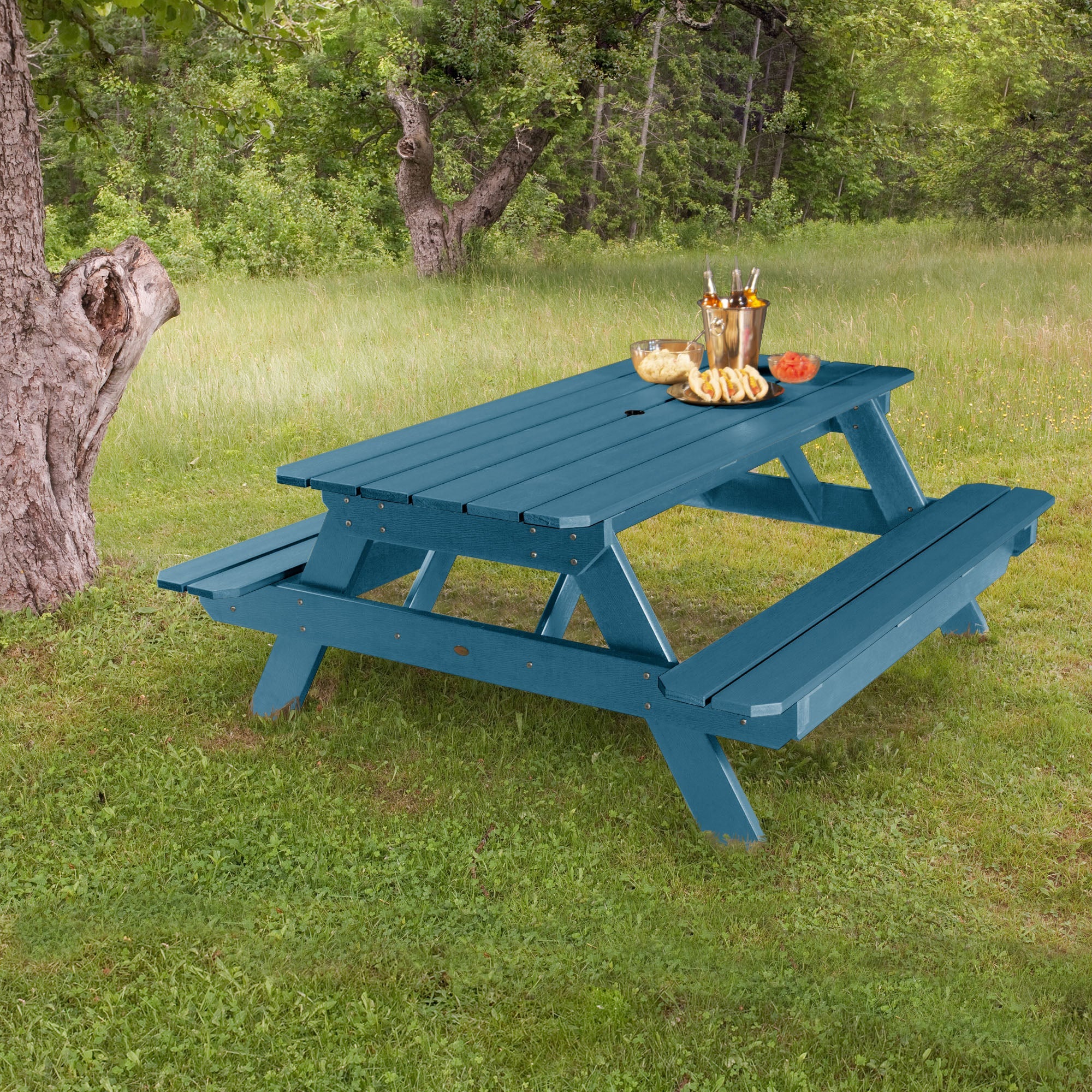 Premium Wooden Picnic Table for Outdoor Dining, Backyard BBQs, and Family Gatherings – Perfect for Patios, Gardens, and Camping Trips