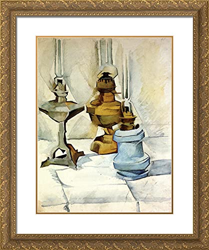 Gold Ornate Wood Frame with Double Matting
