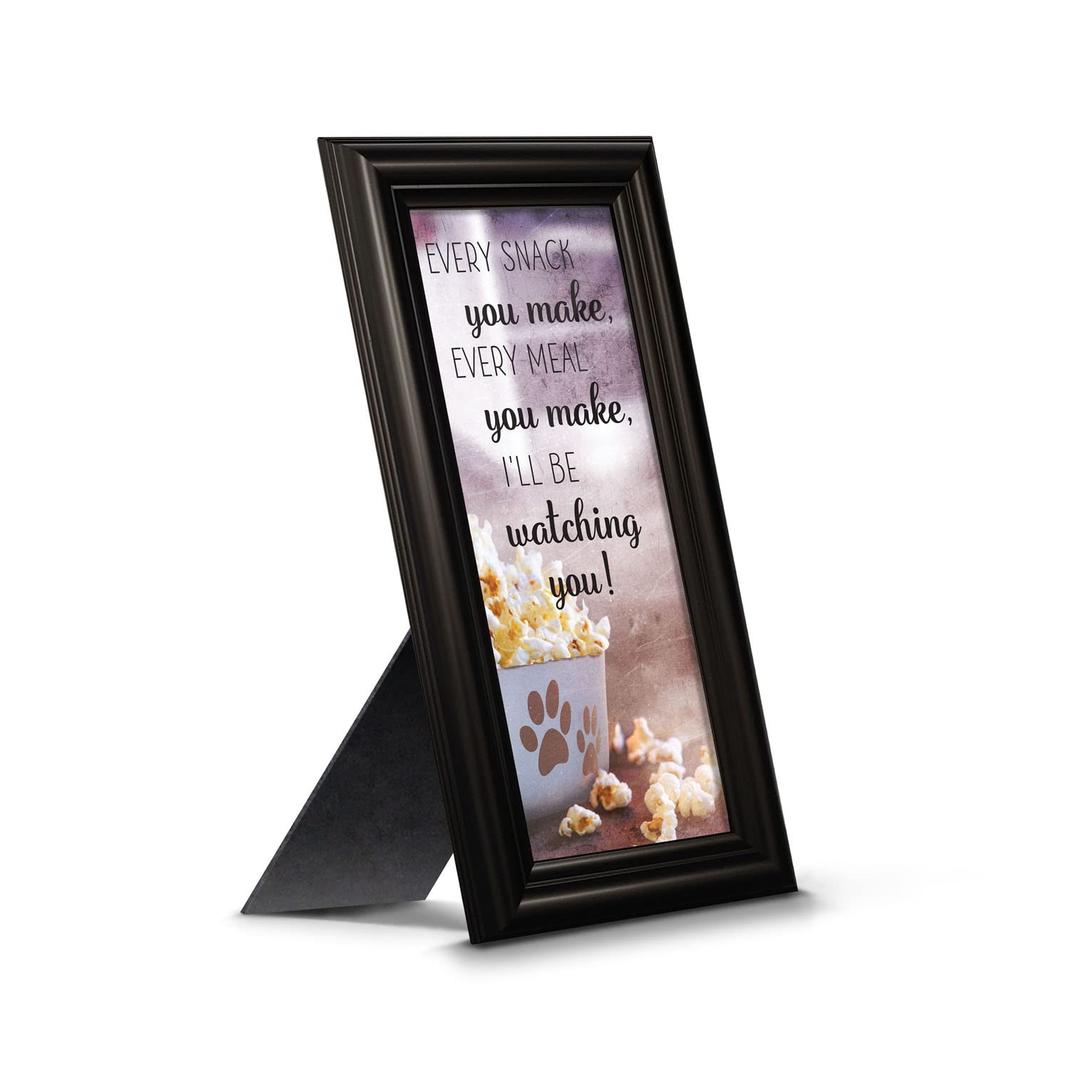 Crossroads Home Décor Dog and Snacks Picture Frame - Paw Print Wall Art for Pet Lovers - Perfect for Living Room, Bedroom, or Dog Nursery Decor