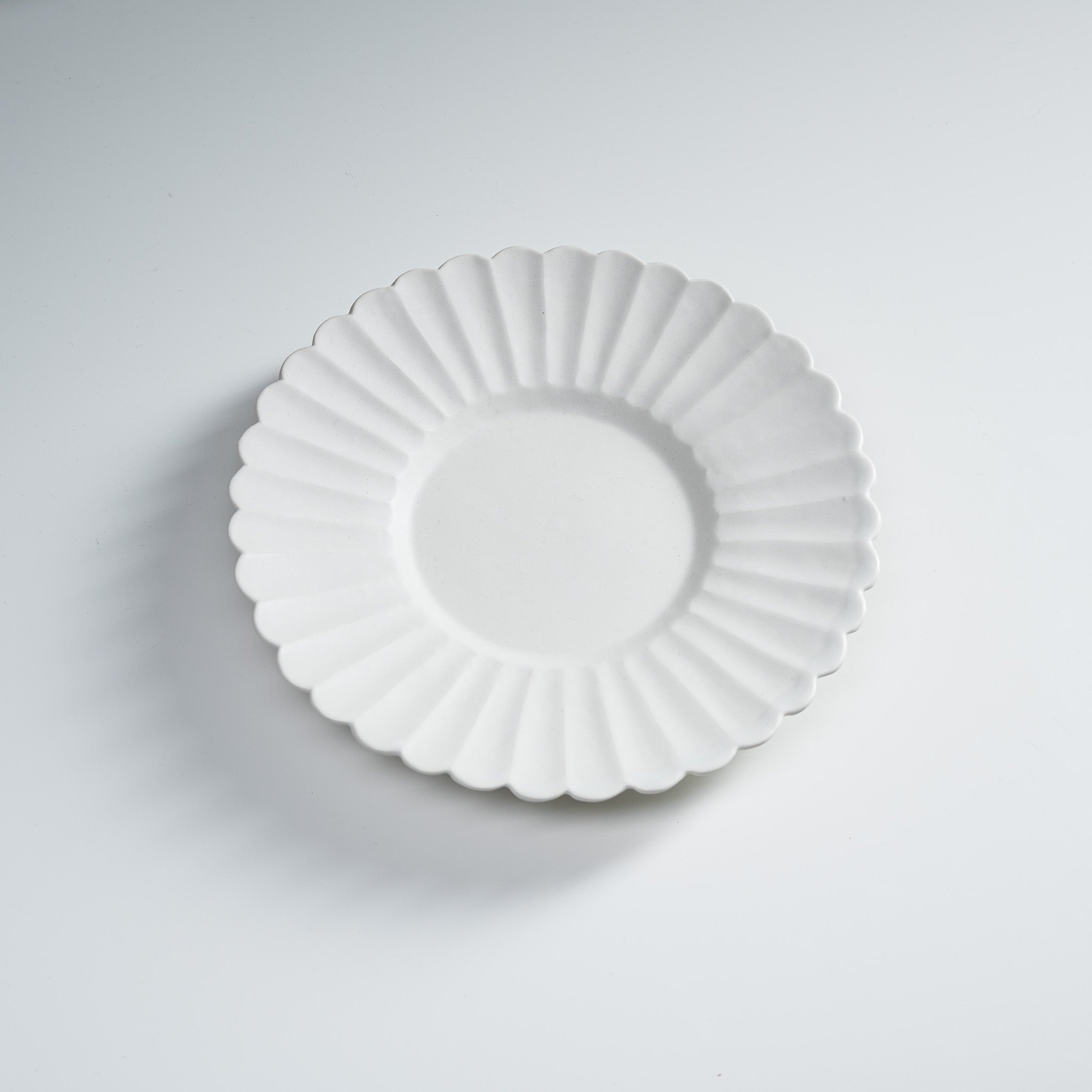 Handmade USUKI Ware Rim Plate 19.5cm - Japanese Ceramic Dinner Plate for Sushi, Desserts & Home Decor | Microwave & Dishwasher Safe