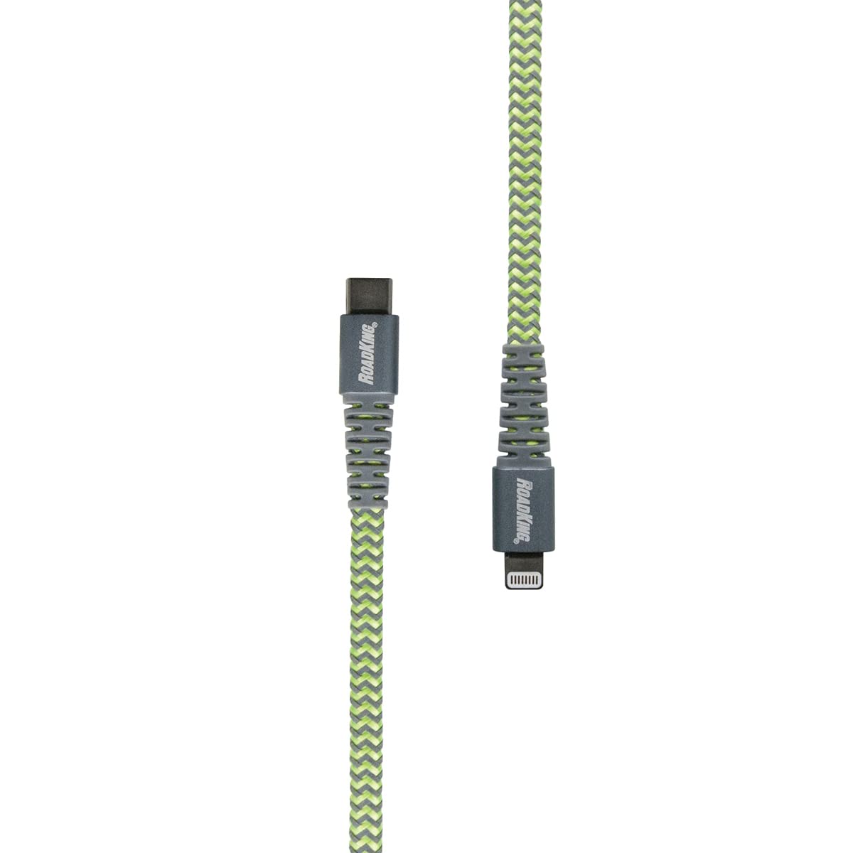 RoadKing RK06936 6ft Lightning to USB-C Fast Charging Cable - Green | Compatible with iPhone, iPad & MacBook | Perfect for Home, Office & Travel Charging