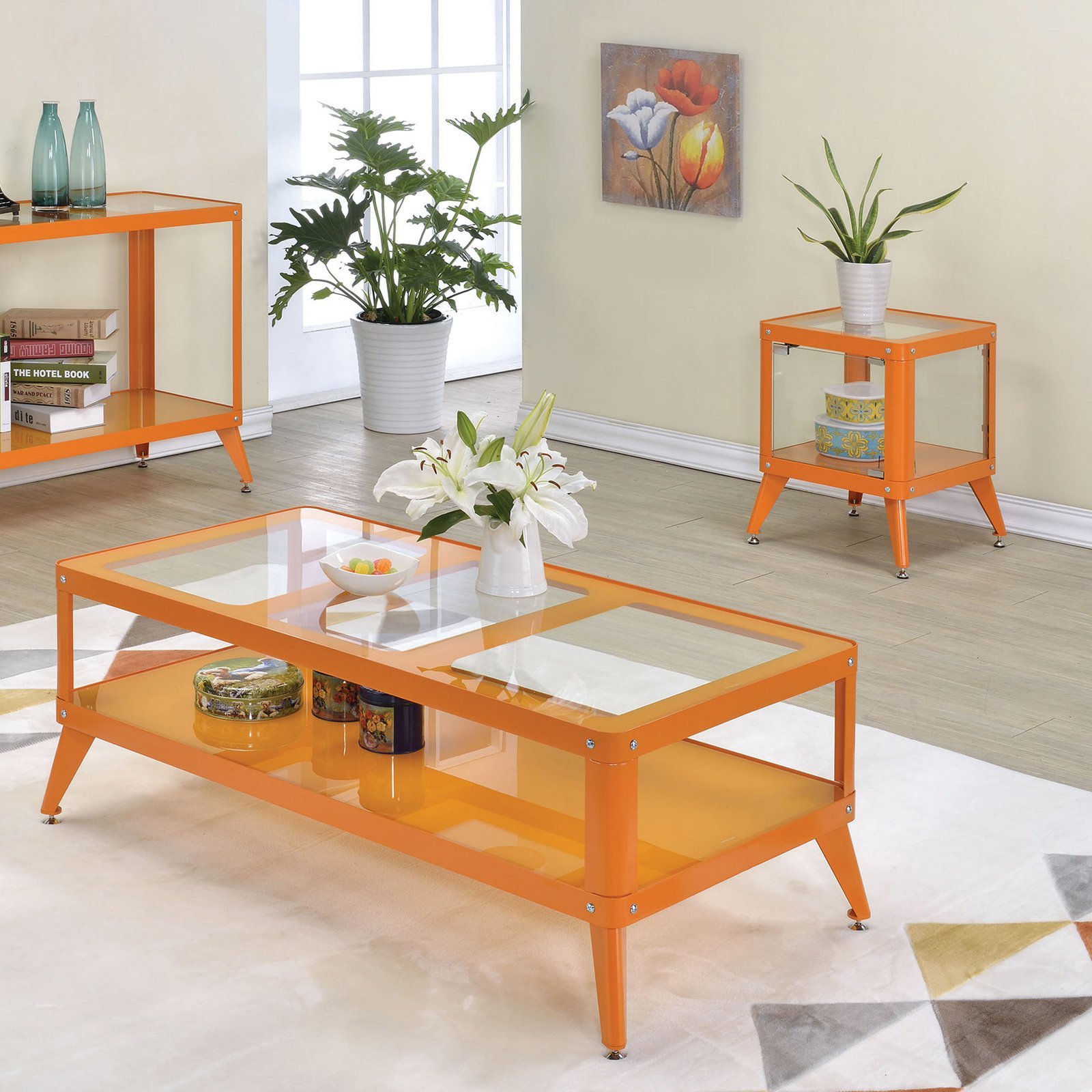 Vador Metal Frame 2-Piece Coffee Table Set - Modern Industrial Living Room Furniture for Small Spaces | Perfect for Apartments, Studios & Cozy Home Decor