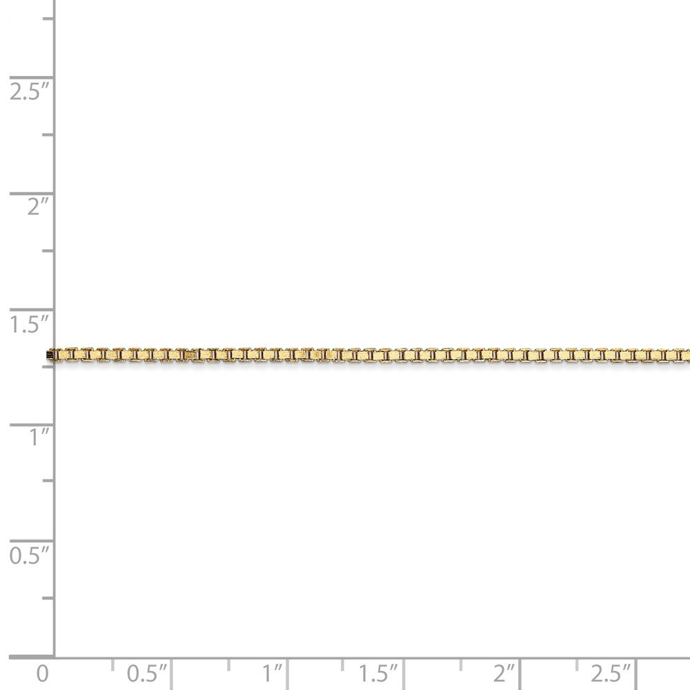 14K Solid Yellow Gold 1.5mm Box Chain Necklace with Secure Lobster Clasp - Dainty Minimalist Jewelry for Women - Perfect for Everyday Wear, Layering & Gift Giving