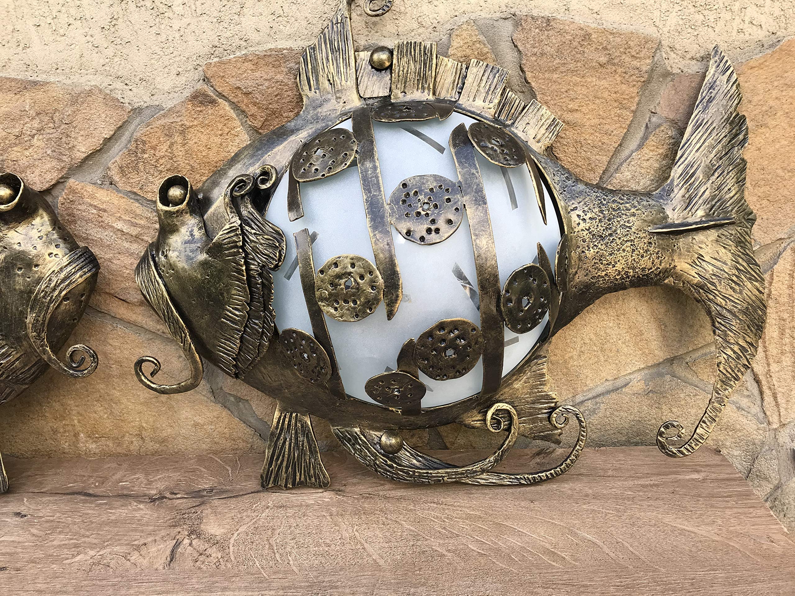 Stylish Fish-Themed Wall Sconce Lamp - Modern Decorative Lighting for Living Room, Bedroom & Hallway