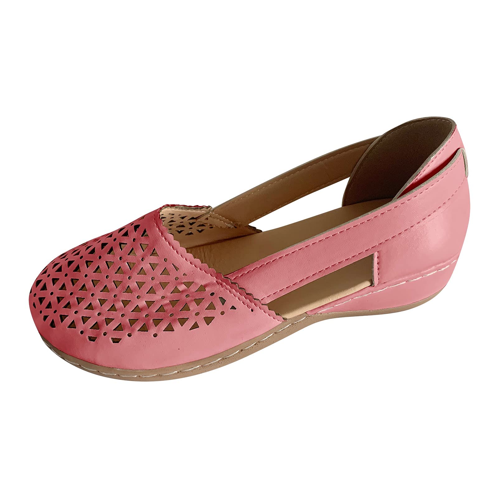 FAMOORE Women's Tassel Flip Flops with Pearl Accents - Size 8 (BX Red) | Comfortable Flat Sandals for Beach, Pool, and Casual Summer Outfits