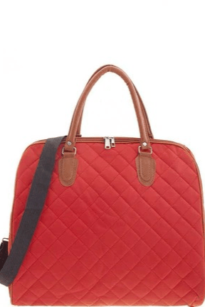 Quilted Overnight Tote Bag for Women - Large Travel Duffel with Zipper Closure - Perfect for Weekend Getaways, Gym, Work & Airplane Carry-On