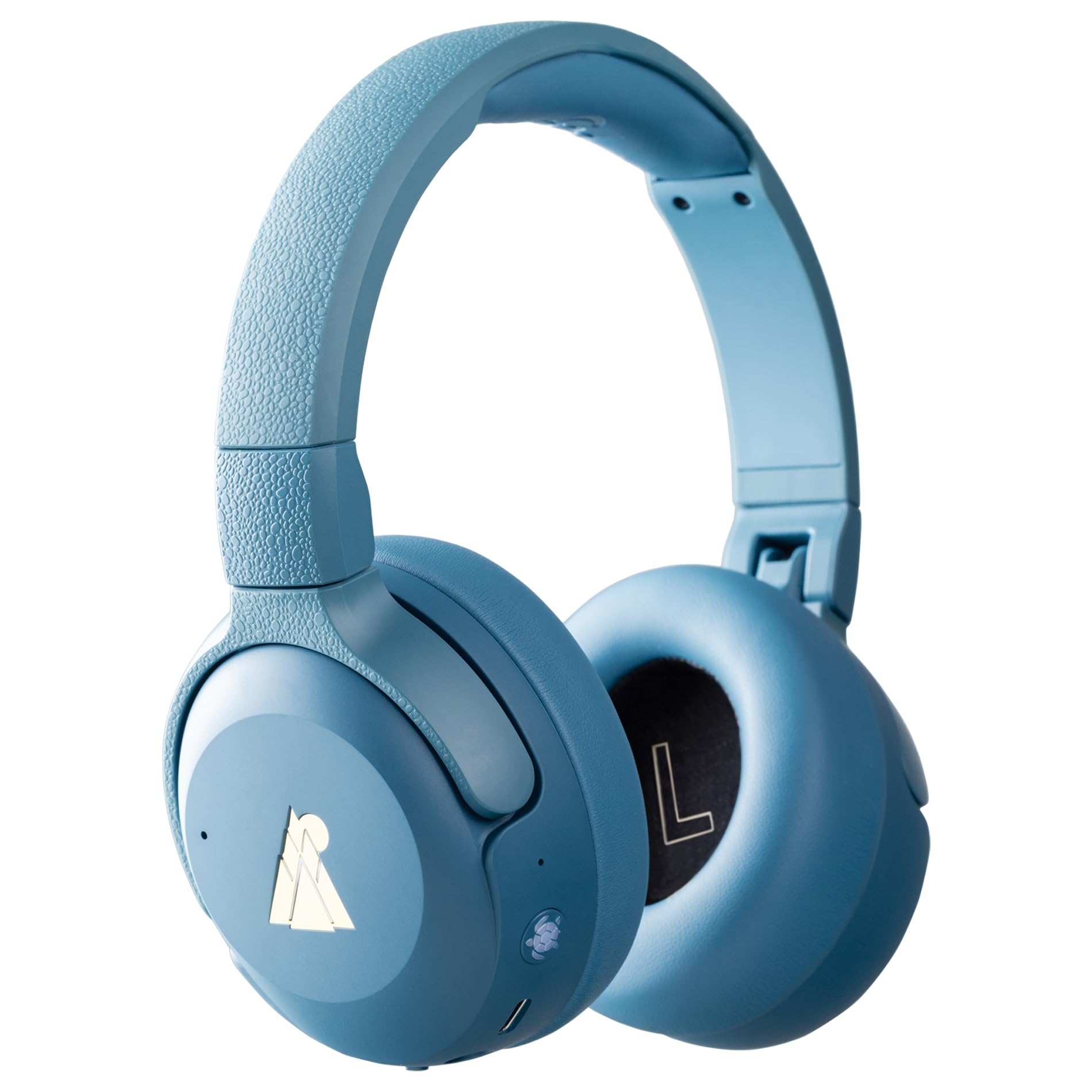 POGS Wireless Over-Ear Noise Cancelling Headphones with 85dB Volume Limit - Adjustable, Durable Design with Built-in Mic & Music Sharing - Turtle Blue | Perfect for Travel, Work & Gaming