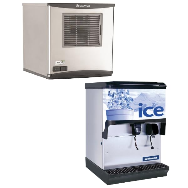 Scotsman Commercial Nugget Ice Maker Machine - Modular Design for Restaurants, Bars, and Home Use | Perfect for Cocktails, Soft Drinks, and Healthcare Facilities