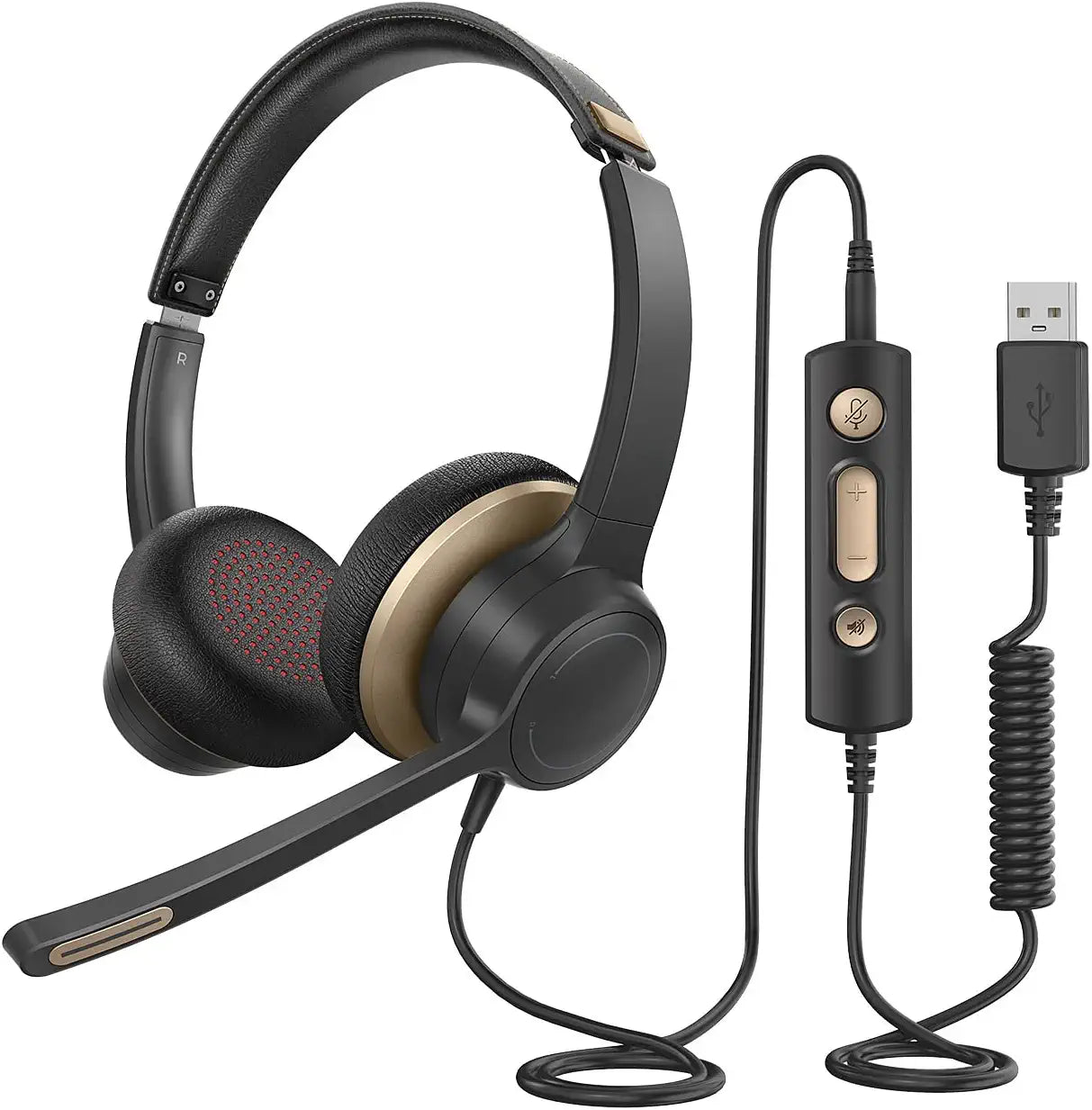 Mpow HC6 Noise Cancelling Gaming Headset with Microphone - Lightweight Over-Ear Headphones for PC, PS4, Xbox, Office & Online Classes