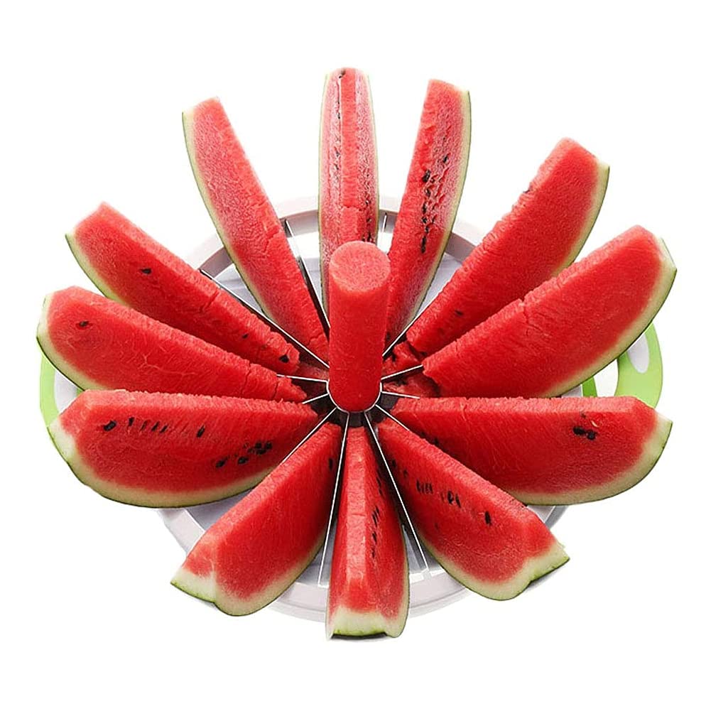 高效Melon Slicer大号西瓜切片器 - 厨房必备水果切割工具，适合家庭聚会、野餐和派对使用