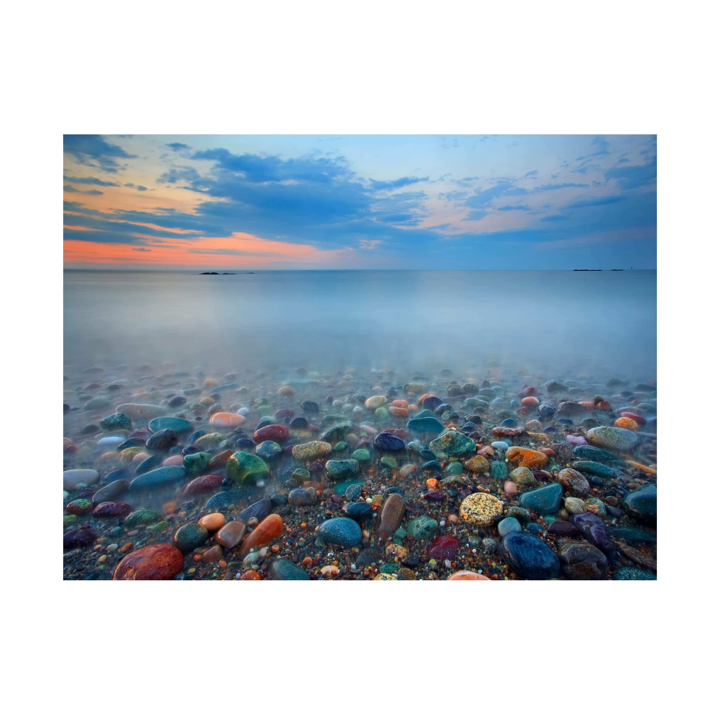 Patrick Zephyr 'Candy Coast' Canvas Wall Art Print - Vibrant Beach Landscape Painting for Living Room, Bedroom & Office Decor