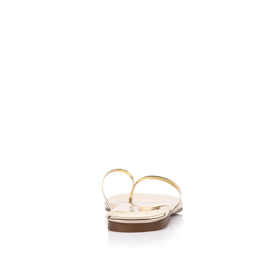 Tori Thongs Gold Mirror Sandals - Stylish & Comfortable Women's Flip Flops for Beach, Pool, and Summer Outfits