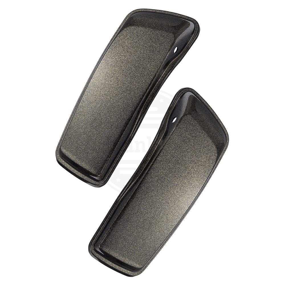 Moto Onfire Saddlebag Regular Lids for Harley Touring Street Glide Hard Saddlebags 2014-2020 | Extended Bags in Hard Candy Black Gold Flake | Perfect for Motorcycle Storage & Long-Distance Riding