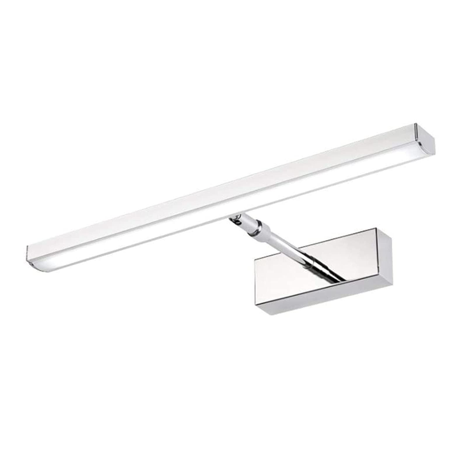 Rotatable LED Vanity Mirror Light Fixture - Adjustable Bathroom Makeup Lighting with Retractable Wall Mount for Dressing Table & Cabinet (49cm, White) - Perfect for Makeup Application, Shaving & Grooming