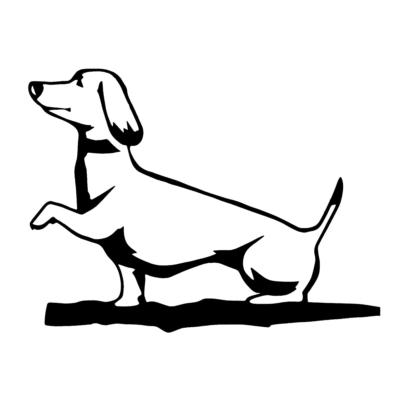Steel Metal Dog Silhouette Decor - Outdoor Garden & Patio Decoration, Wall Art for Bedroom - Perfect for Pet Lovers, Yard & Home Décor