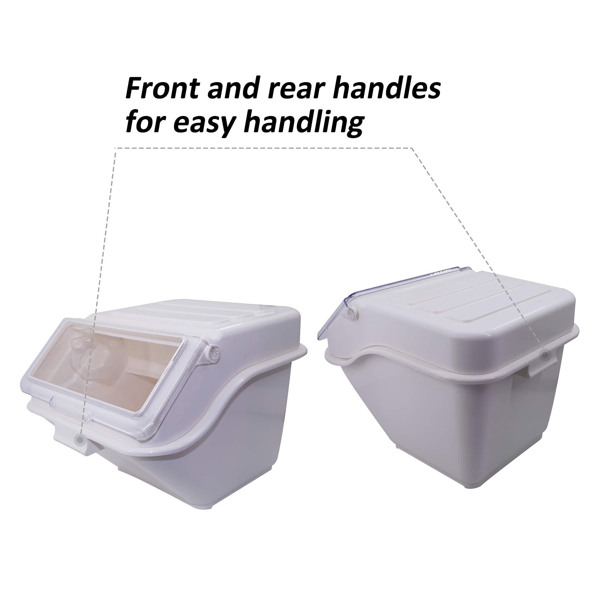 CMI Commercial ProSave 8.8 Gallon (35 Qt) Food Storage Bin with Scoop - Airtight Bulk Container for Flour, Dog Food, Rice & Dry Goods - Ideal for Home Kitchens, Restaurants & Long Term Food Storage