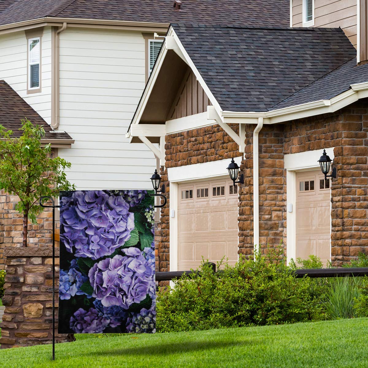 12 x 18 Inch Double Sided Purple Hydrangea Garden Flag - Decorative Welcome Sign for Home & Outdoor Decor - Perfect for Front Yard, Porch, and Seasonal Displays