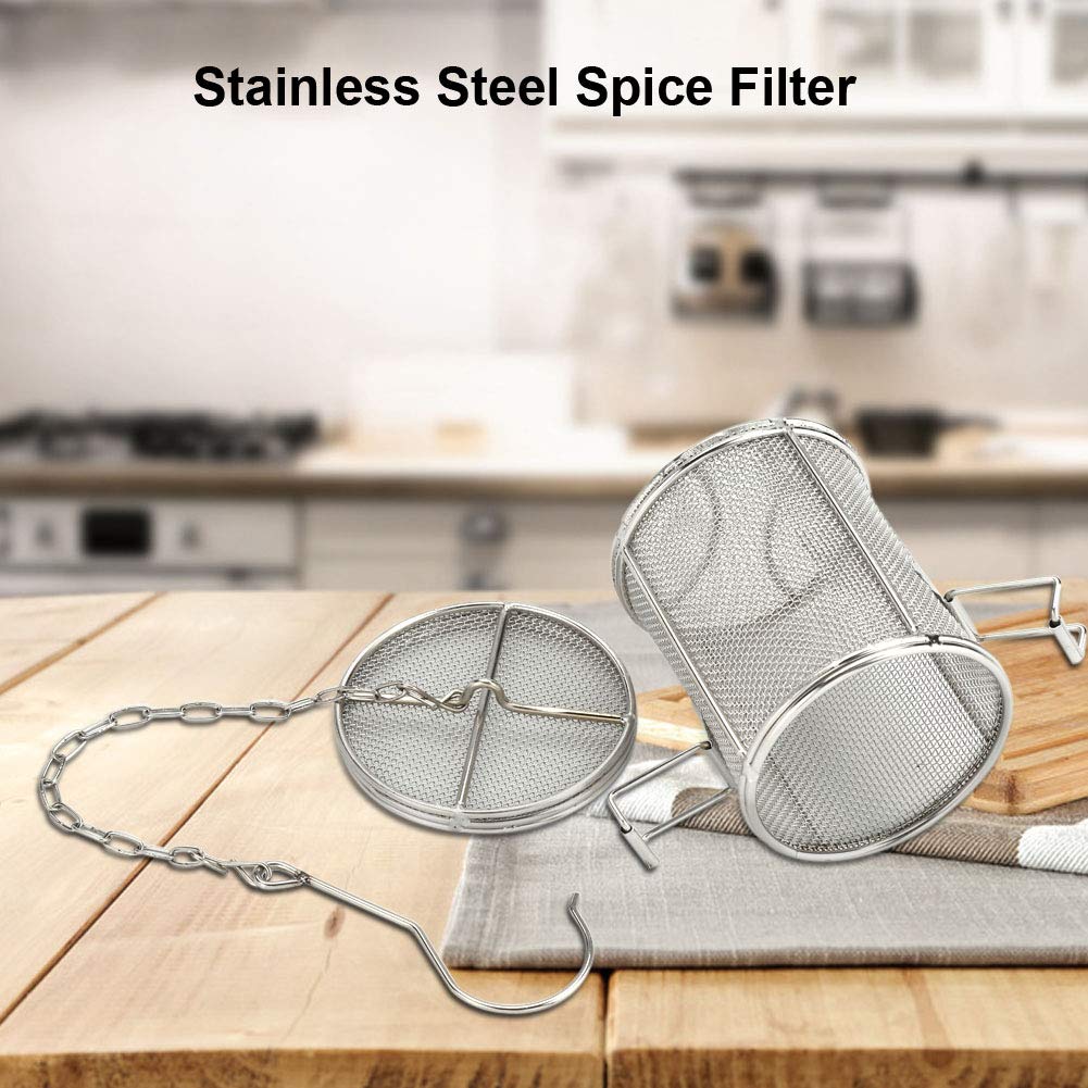 Premium Stainless Steel Tea Strainer & Spice Filter - Fine Mesh Kitchen Tool for Loose Tea, Herbs, Soup Seasonings | Ideal for Home Brewing, Cooking & Baking