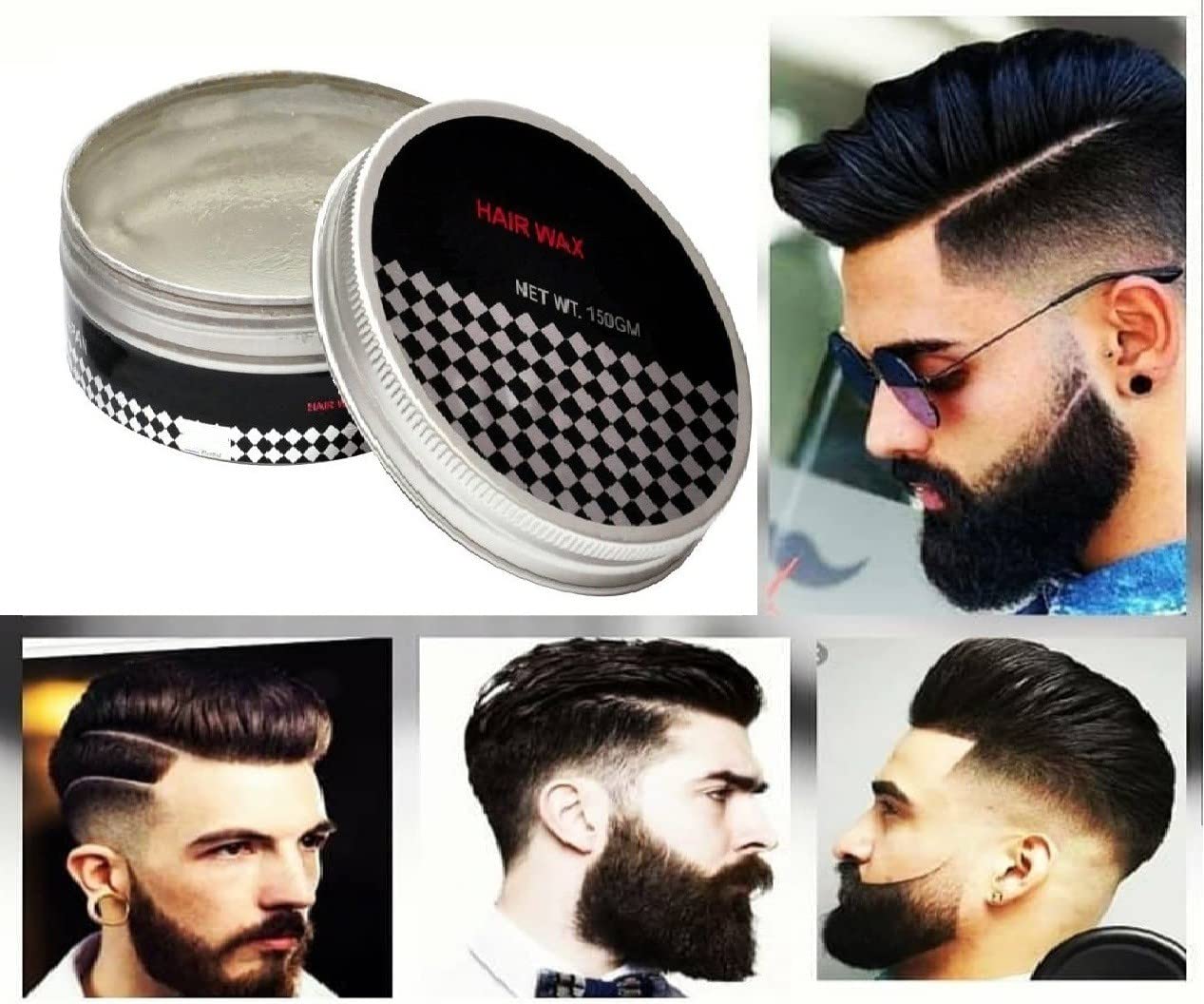 Premium Strong Hold Hair Styling Wax for Men & Women - Long-Lasting Firm Hold, Natural Shine - Perfect for Pompadour, Spikes & Creative Hairstyles