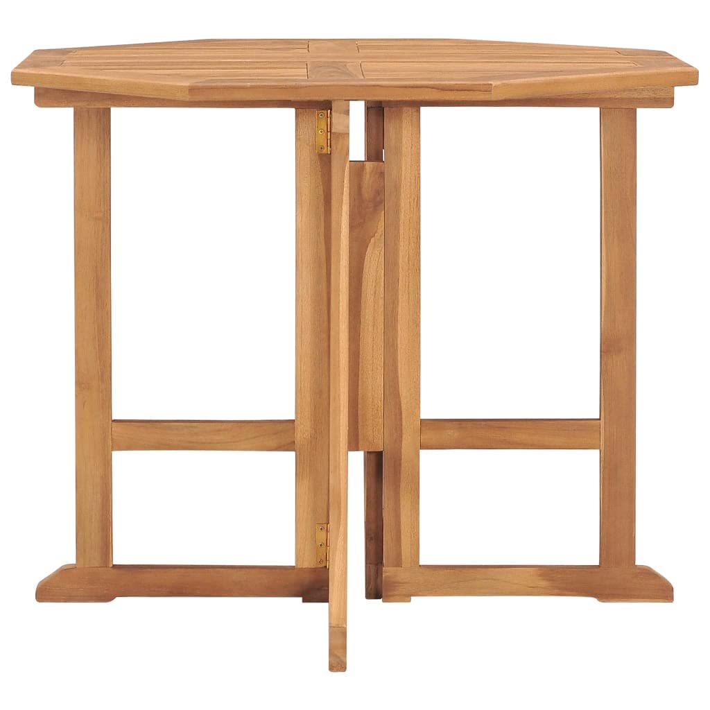 Folding Teak Wood Patio Dining Table - 35.4