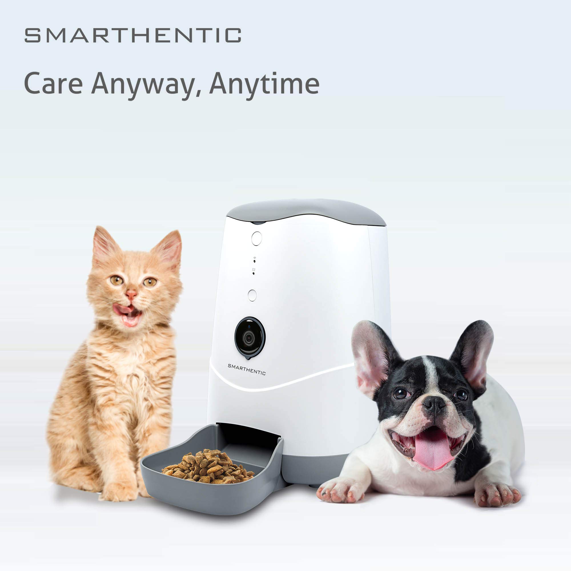 Smart WiFi Pet Feeder with HD Camera - Automatic Cat & Dog Food Dispenser, Programmable Portion Control, APP Control, Voice Recorder - Perfect for Home Monitoring and Pet Care While Traveling