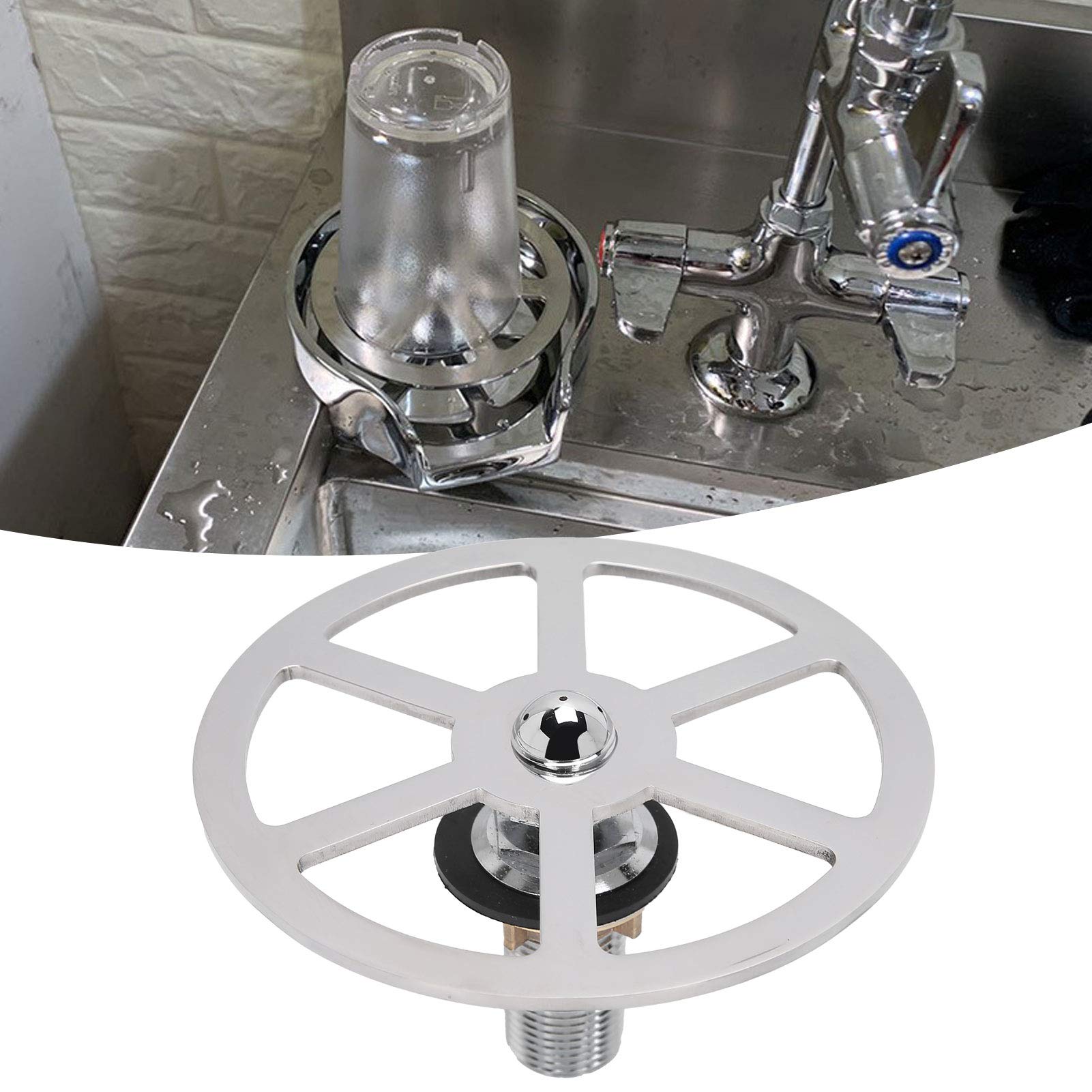 Stainless Steel Cup Cleaner & Glass Washer Accessories - Automatic Rinser for Bar, Dishwasher & Faucet Use - Perfect for Restaurants, Home Bars & Commercial Kitchens