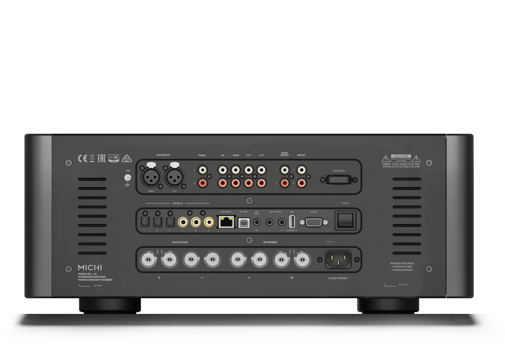 Rotel Michi X5 Series2 Integrated Amplifier - High-End Audio for Home Theater & Hi-Fi Systems | Perfect for Audiophiles & Music Enthusiasts
